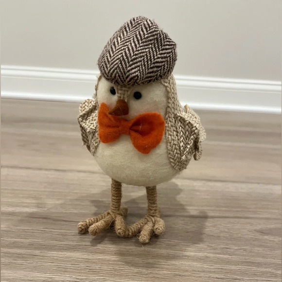 Fall Target Spritz Bird Brown Tweed Hat Bow Tie Featherly Friends Retired - Picture 1 of 5